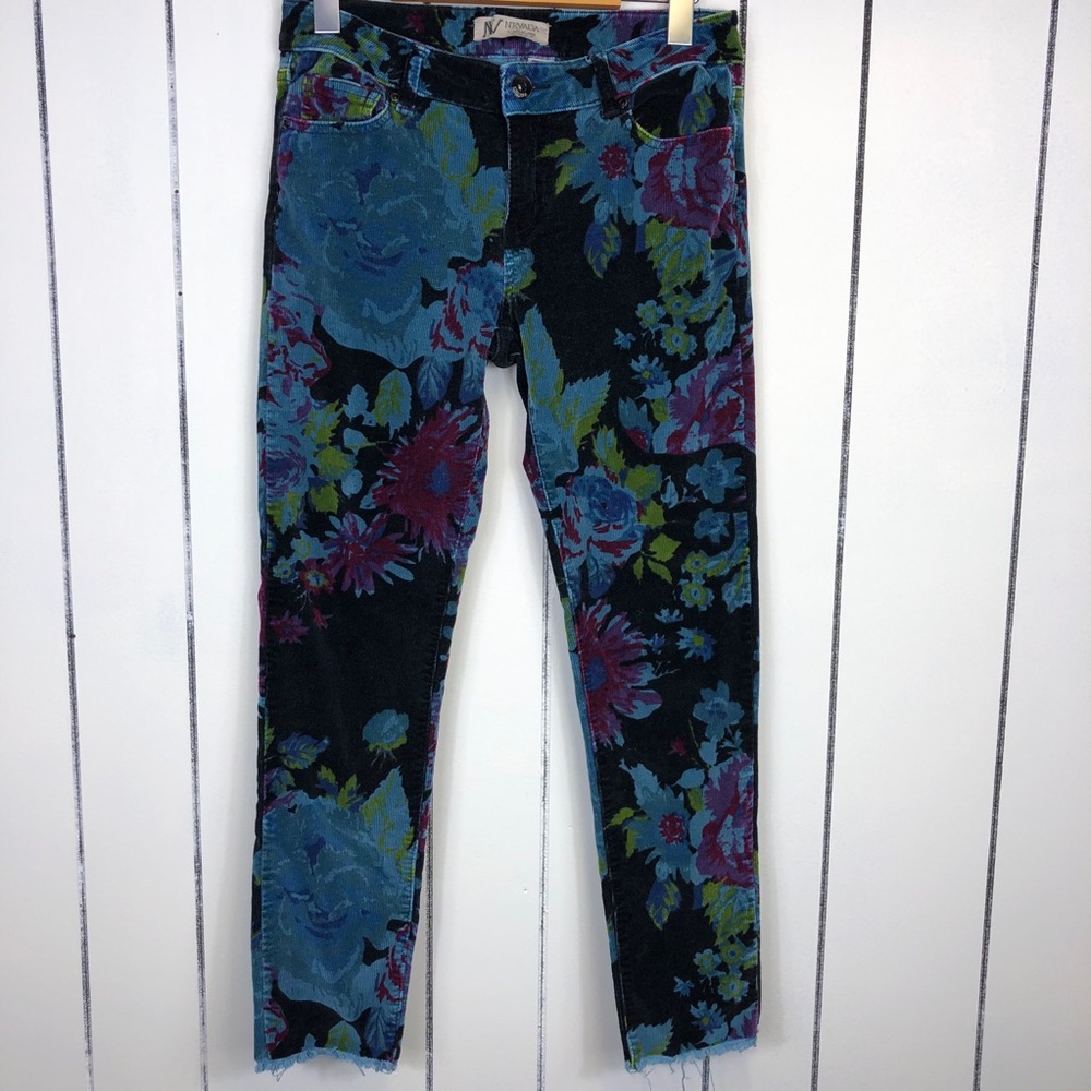 Nevada Floral Corduroy Pants Sz 28